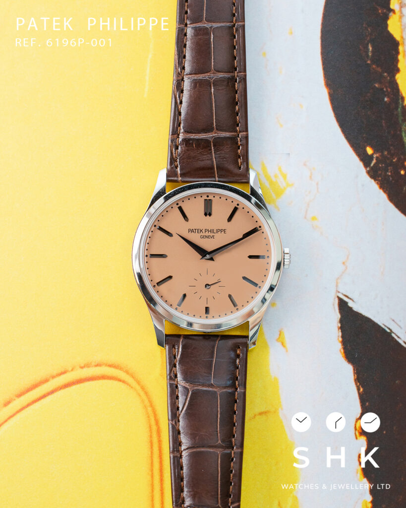 Patek Philippe Calatrava 6196P-001 Platinum Rose-Gilt Opaline Dial