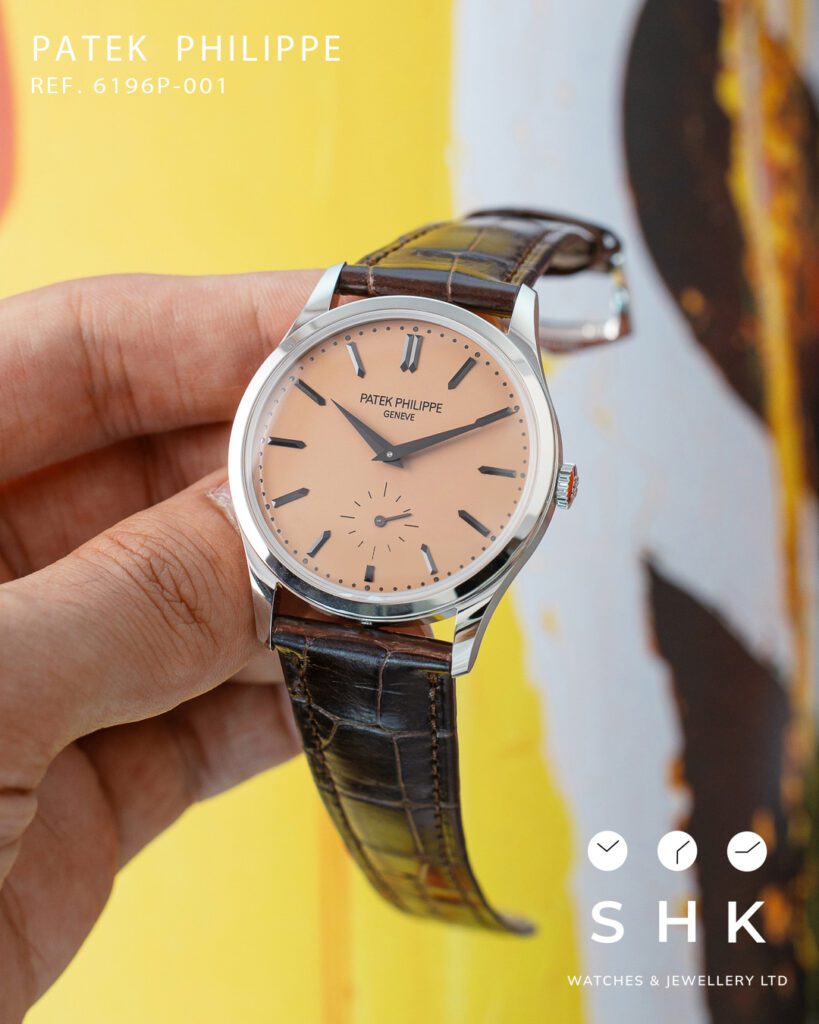 Patek Philippe Calatrava 6196P-001 Platinum Rose-Gilt Opaline Dial