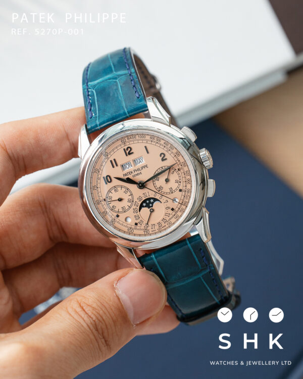 PATEK PHILIPPE PP 5270P_001 BLUE STRAP SALMON GOOD CONDITION 2021 - Image 2