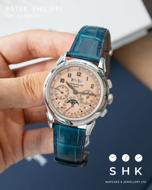 PATEK PHILIPPE PP 5270P_001 BLUE STRAP SALMON GOOD CONDITION 2021 - Image 3