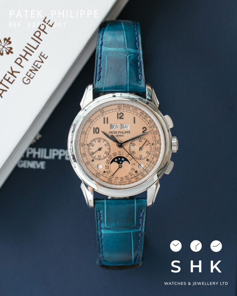 Patek Philippe Grand Complications 5270P-001 Perpetual Calendar Chronograph Platinum Salmon Dial