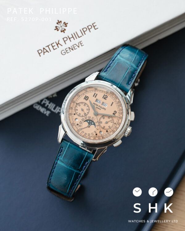 PATEK PHILIPPE PP 5270P_001 BLUE STRAP SALMON GOOD CONDITION 2021 - Image 4