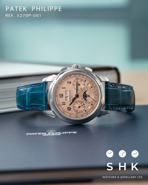 PATEK PHILIPPE PP 5270P_001 BLUE STRAP SALMON GOOD CONDITION 2021 - Image 8