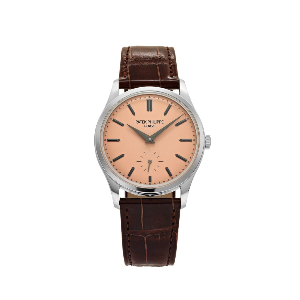 Patek Philippe Calatrava 6196P-001 Platinum Rose-Gilt Opaline Dial