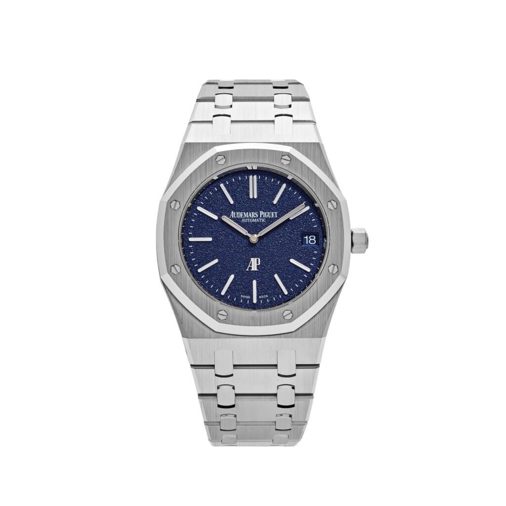 Audemars Piguet Royal Oak 16202BC Jumbo Extra-Thin White Gold Grainy Blue Dial