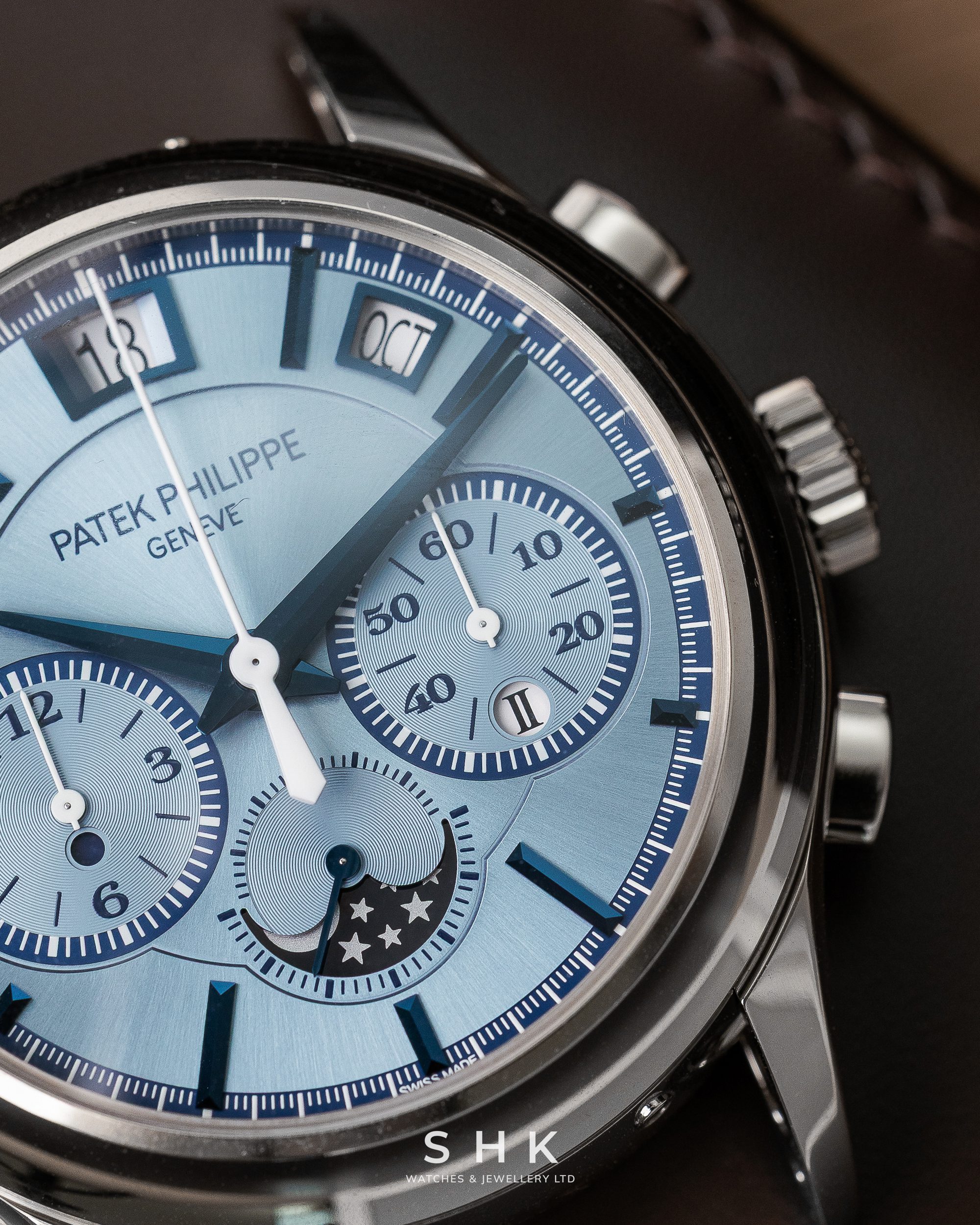 Patek Philippe Quadruple Grand Complications 5308G-001 Minute-Repeater Split-Seconds Chronograph Perpetual Calendar White Gold Ice Blue Dial - Image 3