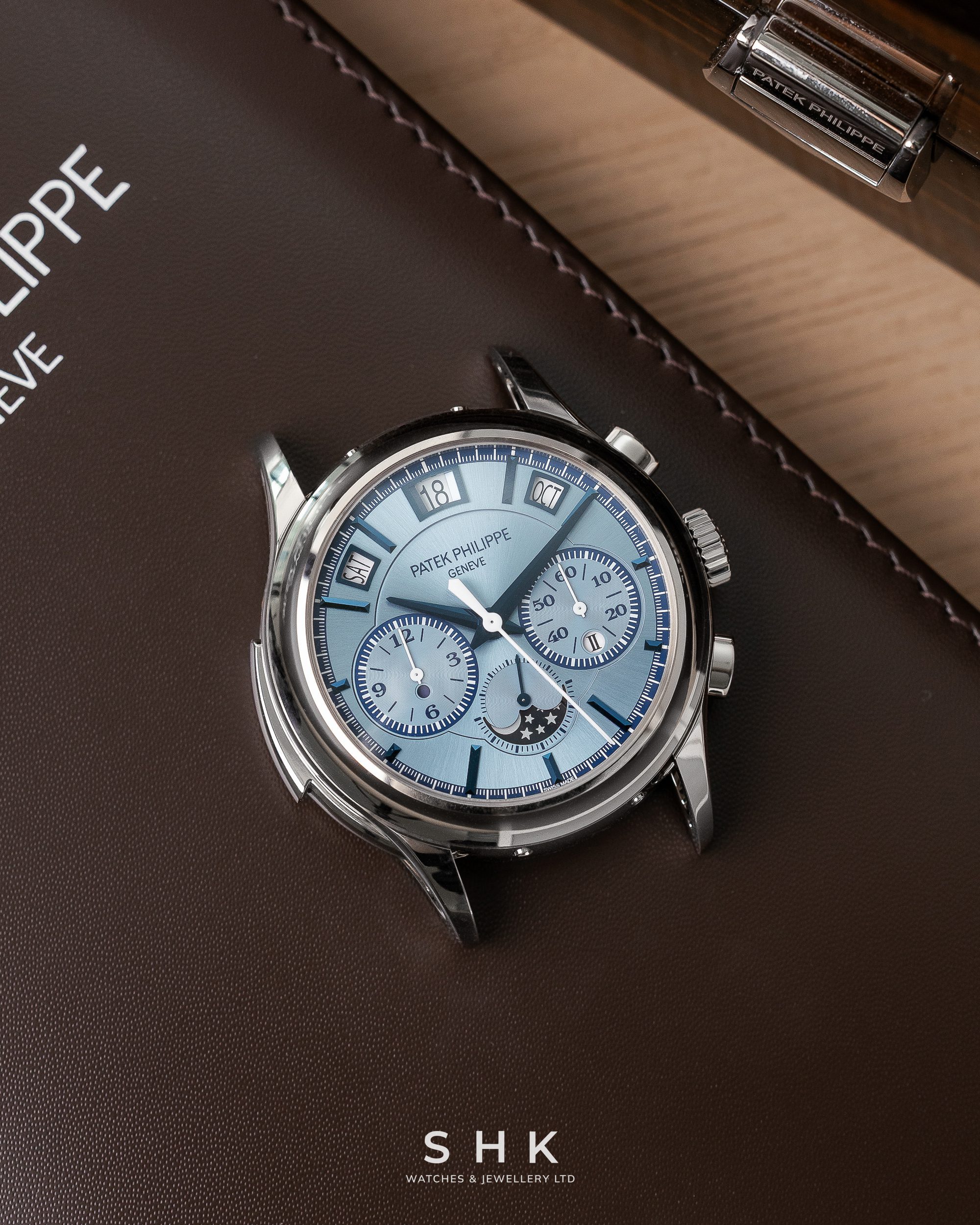 Patek Philippe Quadruple Grand Complications 5308G-001 Minute-Repeater Split-Seconds Chronograph Perpetual Calendar White Gold Ice Blue Dial - Image 4
