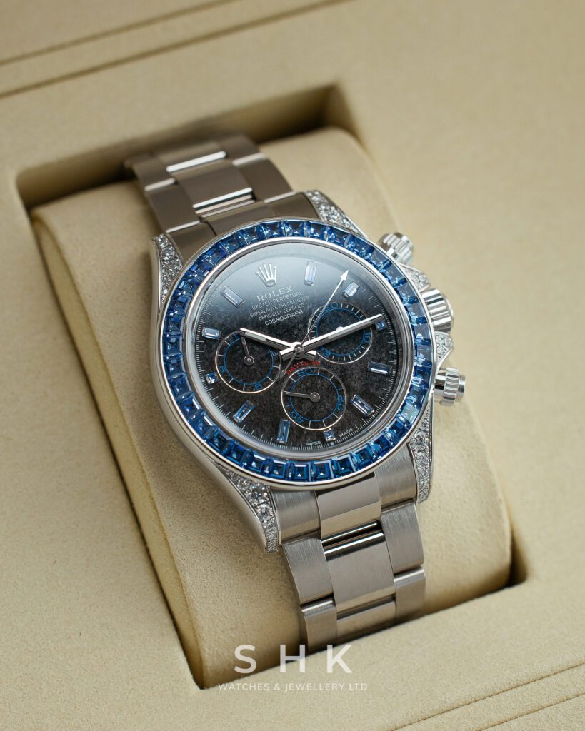 Rolex Daytona 126599TSA White Gold Silver Sheen Obsidian Dial Sapphire Bezel