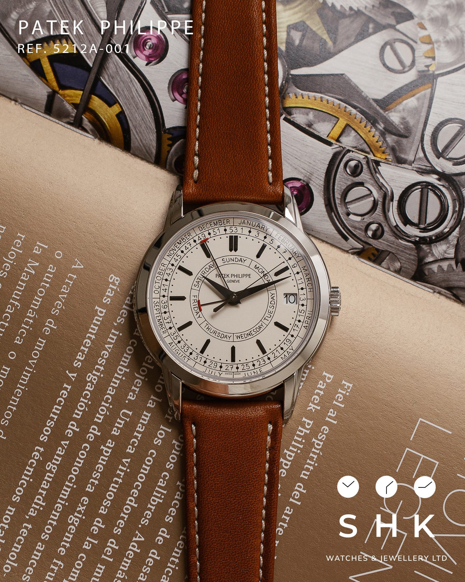 Patek Philippe Complications Calatrava 5212A-001 Weekly Calendar Stainless Steel Silver Opaline Dial - Image 4