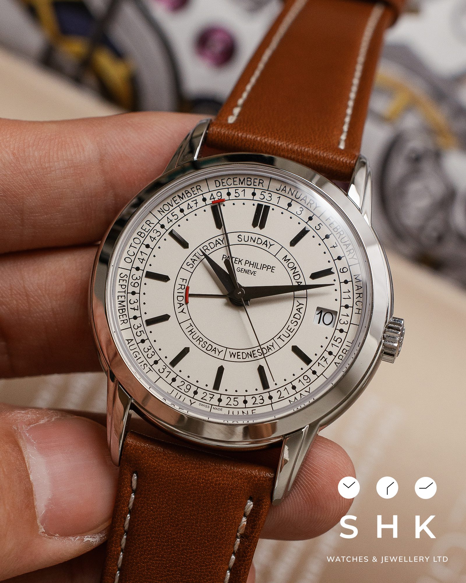 Patek Philippe Complications Calatrava 5212A-001 Weekly Calendar Stainless Steel Silver Opaline Dial - Image 5
