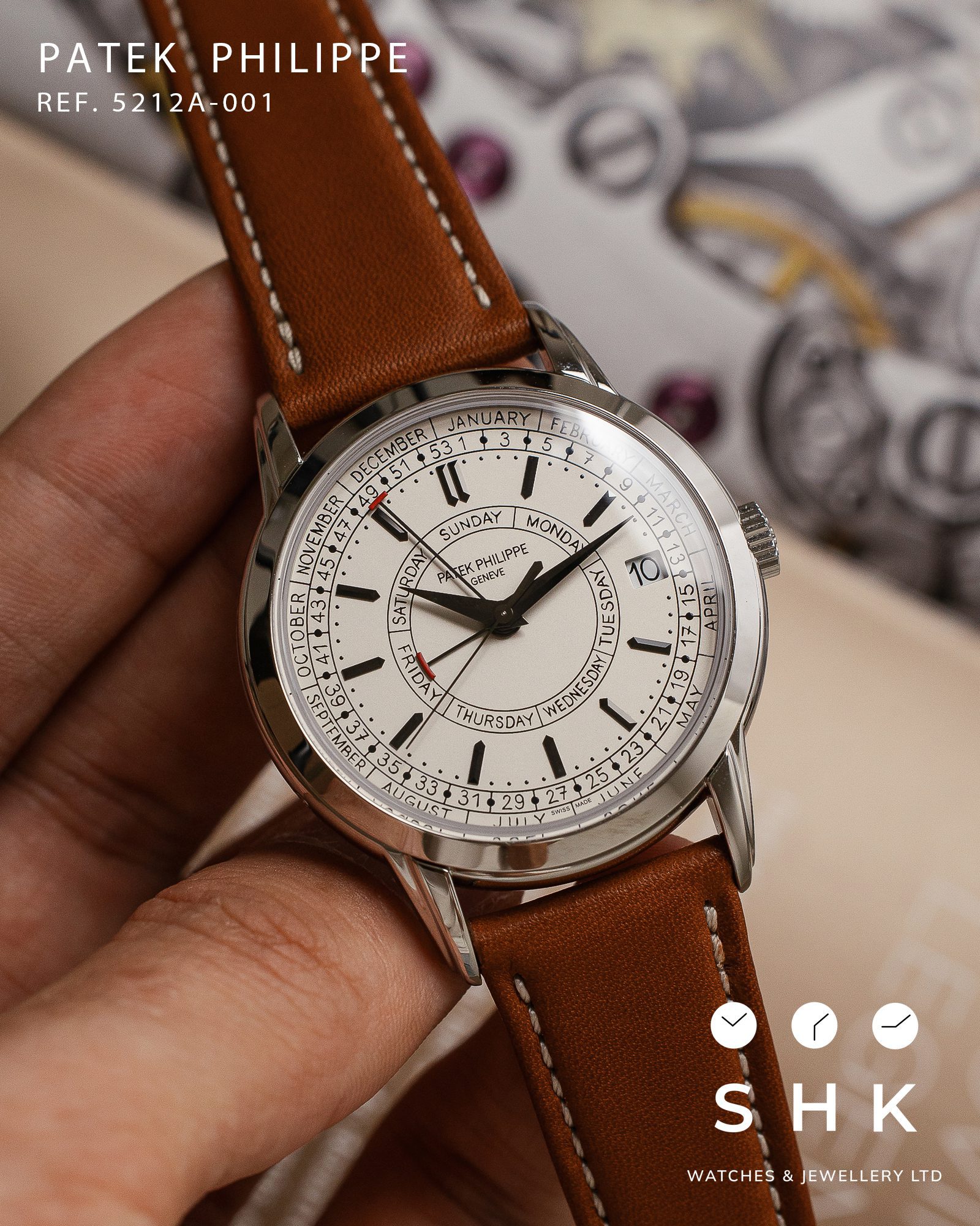 Patek Philippe Complications Calatrava 5212A-001 Weekly Calendar Stainless Steel Silver Opaline Dial - Image 6