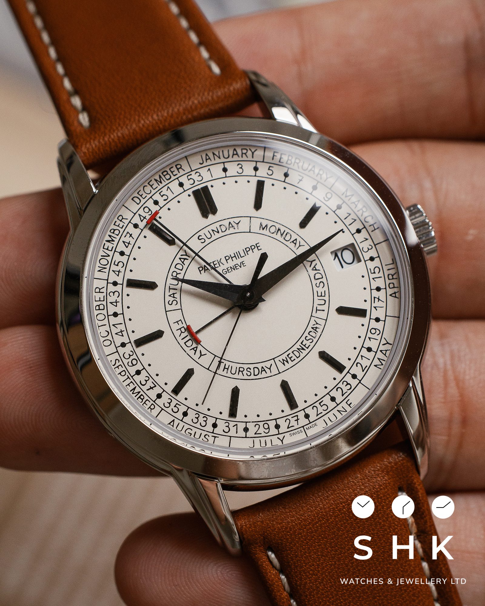 Patek Philippe Complications Calatrava 5212A-001 Weekly Calendar Stainless Steel Silver Opaline Dial - Image 9