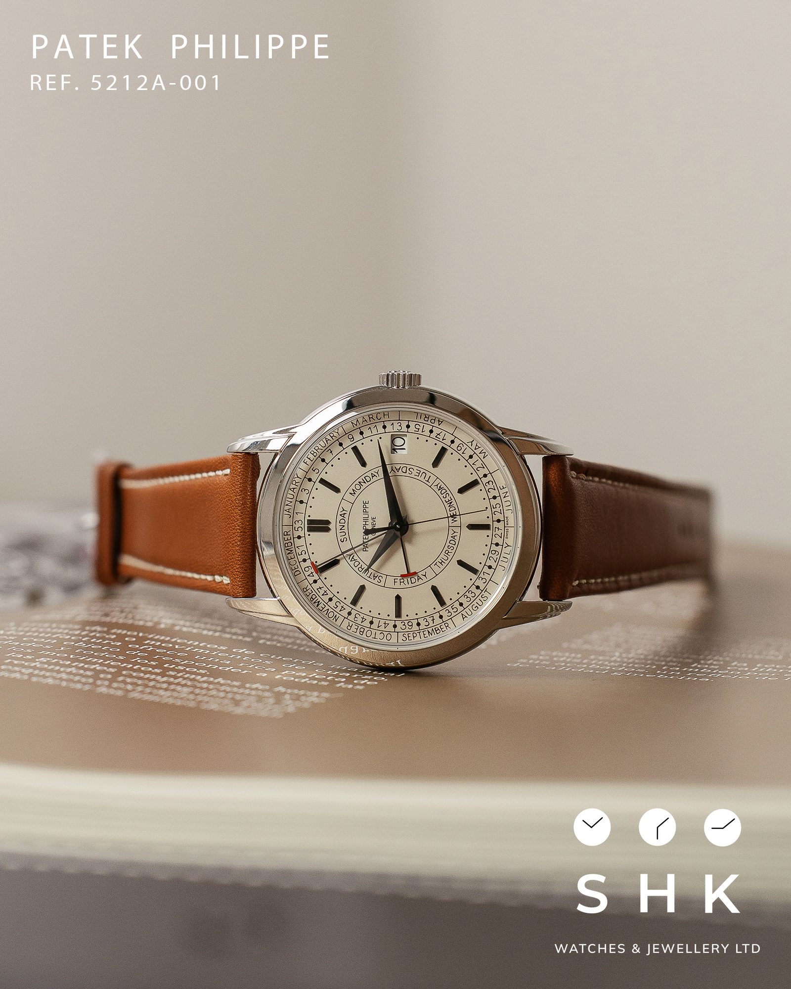 Patek Philippe Complications Calatrava 5212A-001 Weekly Calendar Stainless Steel Silver Opaline Dial - Image 2