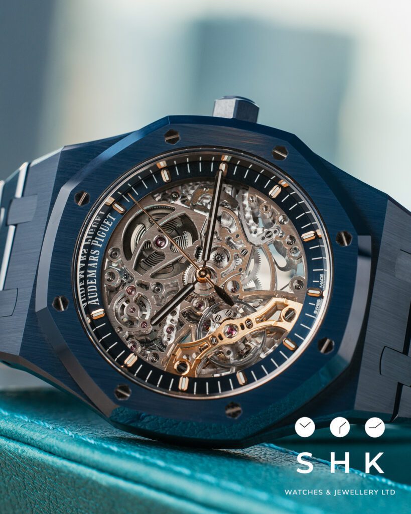 Audemars Piguet Royal Oak 15416CD Double Balance Wheel Openworked Bleu Nuit Nuage 50 Blue Ceramic