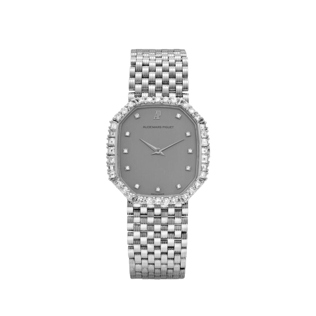 Audemars Piguet Cobra Vintage ‘Ladies’ White Gold Silver Diamond Dial Diamond Bezel