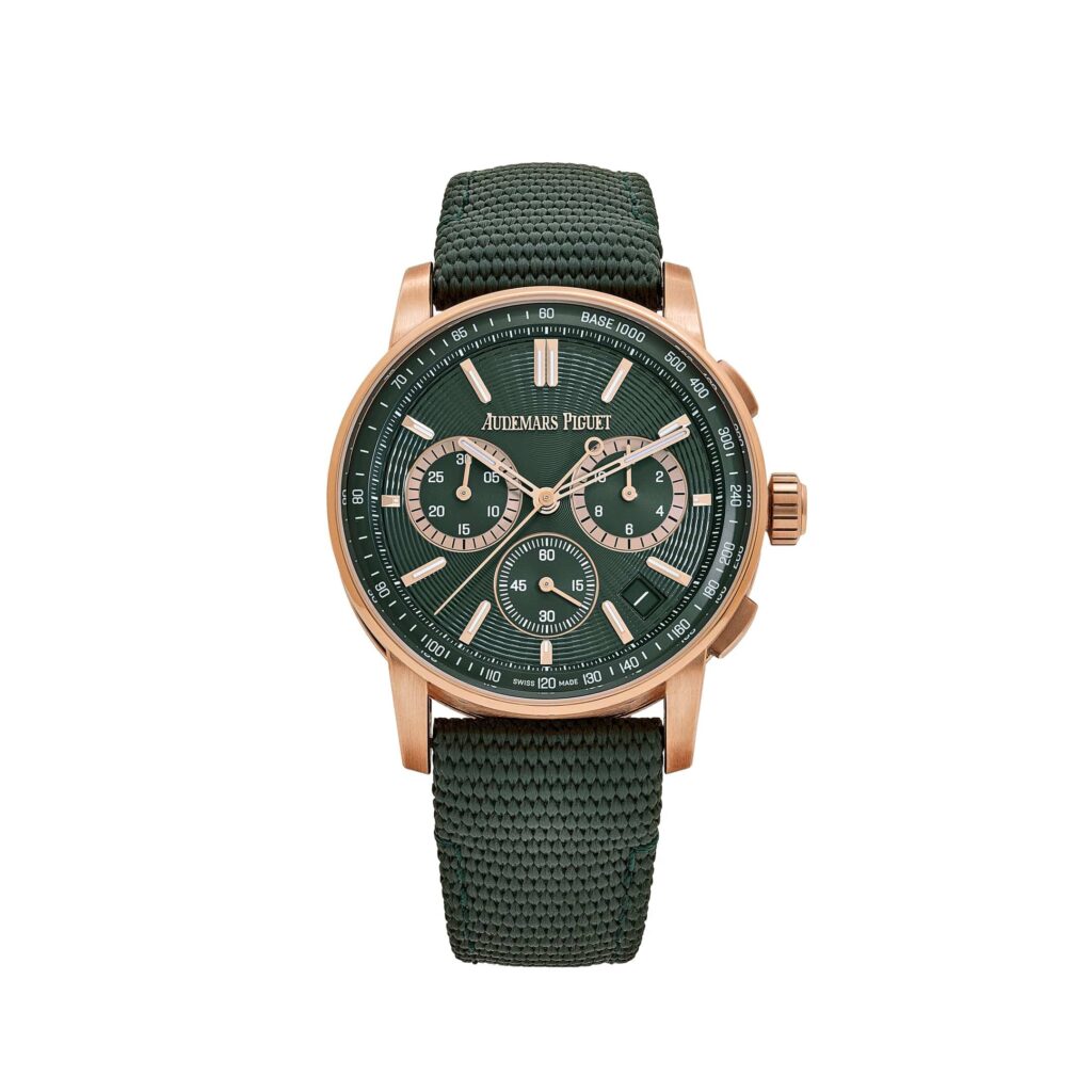 Audemars Piguet Code 11.59 26393OR.OO.A056KB.01 Chronograph Rose Gold Green Dial