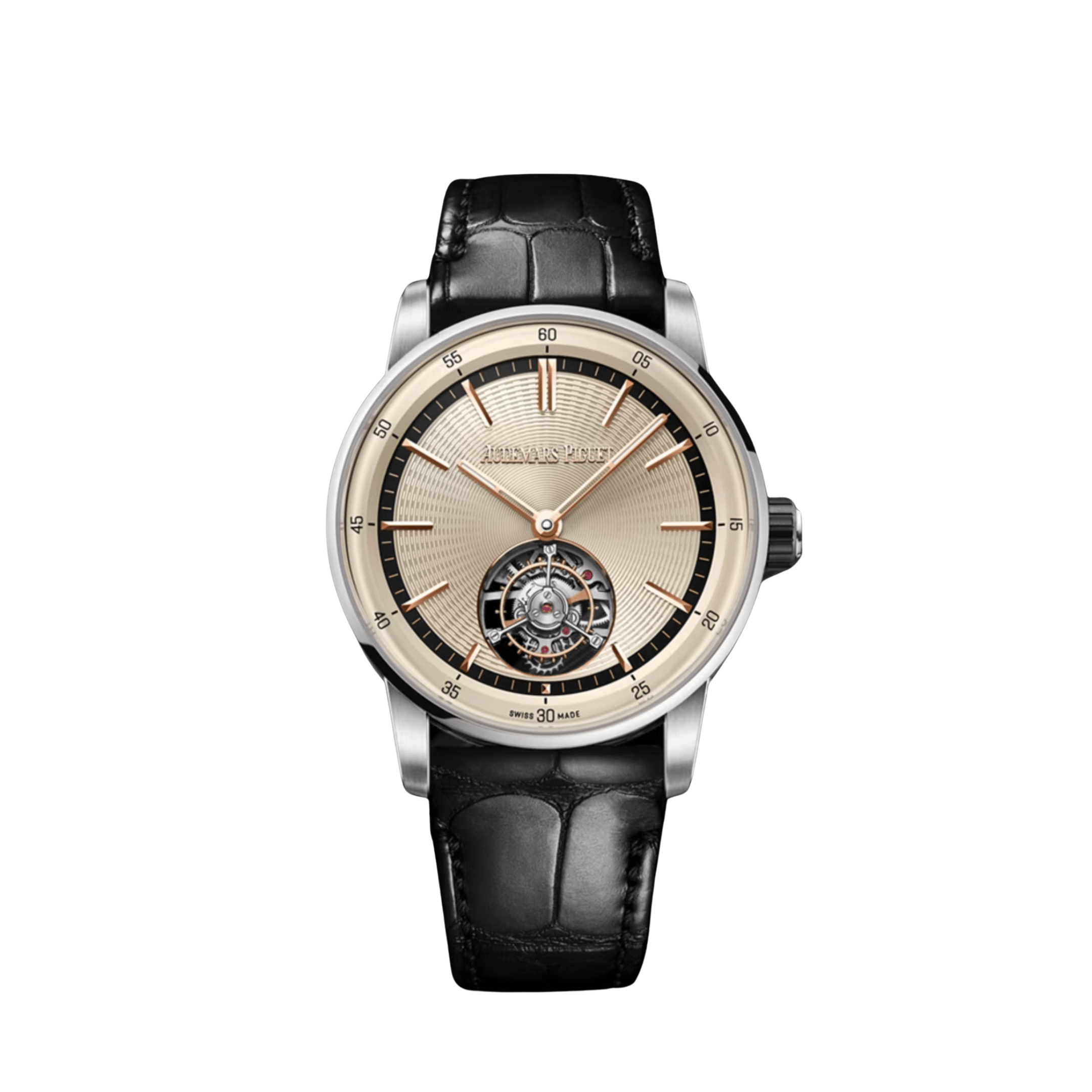 Audemars Piguet Code 11.59 26396NB.OO.D002CR.01 Flying Tourbillon White Gold Black Ceramic Beige Dial