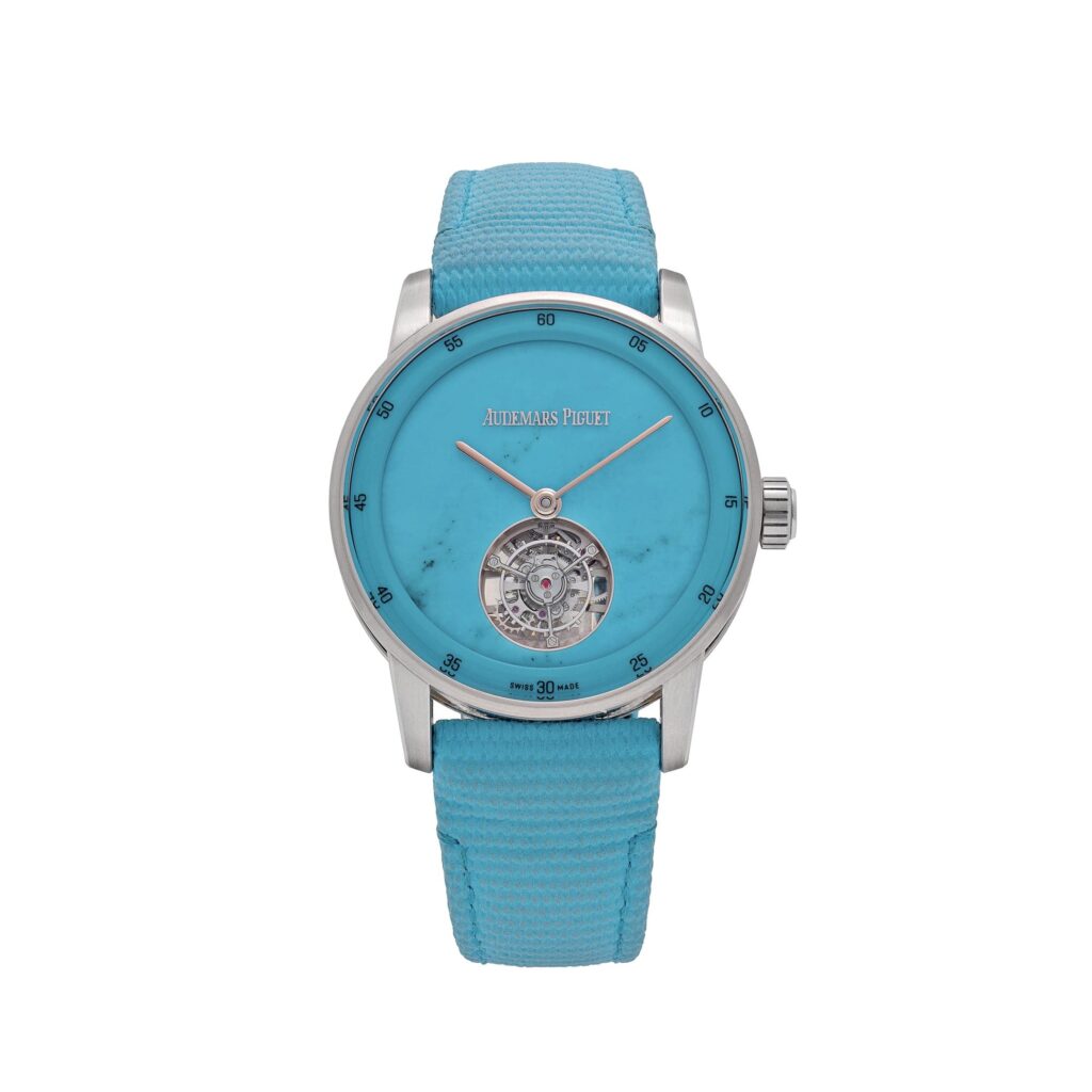 Audemars Piguet Code 11.59 26396PN.OO.D326VE.98 Flying Tourbillon White Gold Platinum Turquoise Stone Dial Limited Edition