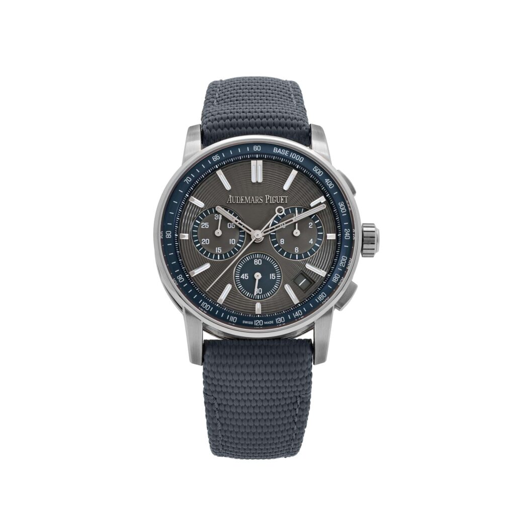 Audemars Piguet Code 11.59 Selfwinding Chronograph 26393ST.OO.A009KB.01 Stainless Steel Grey Dial Blue Accents
