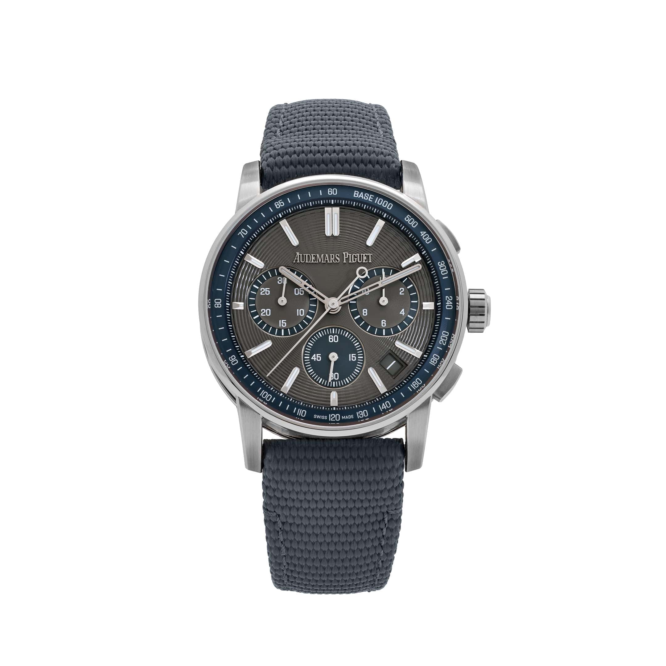 Audemars Piguet Code 11.59 Selfwinding Chronograph 26393ST.OO.A009KB.01 Stainless Steel Grey Dial Blue Accents