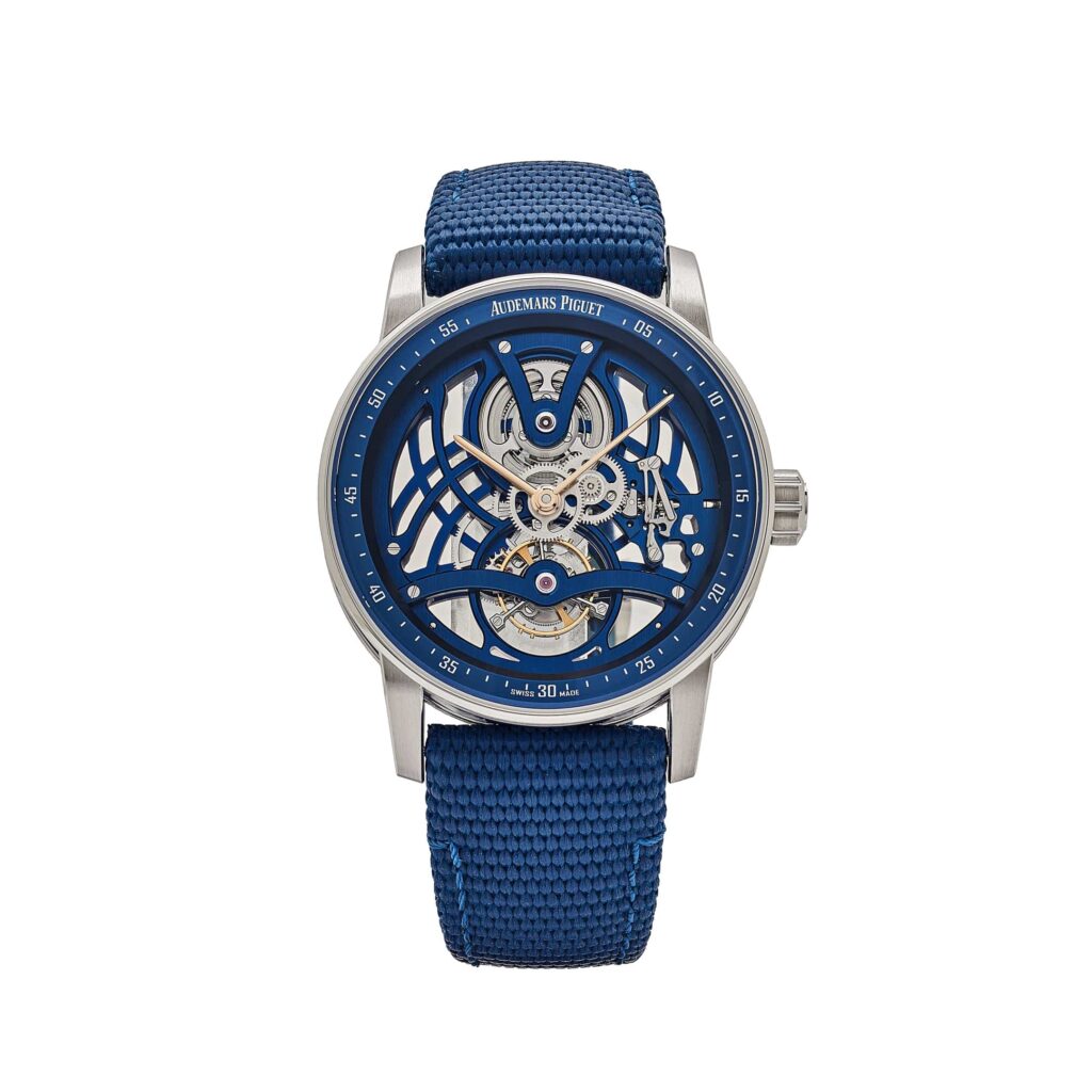 Audemars Piguet Code 11.59 Tourbillon Openworked 26600NB.OO.D346KB.01 White Gold Blue Ceramic Limited Edition Of 50