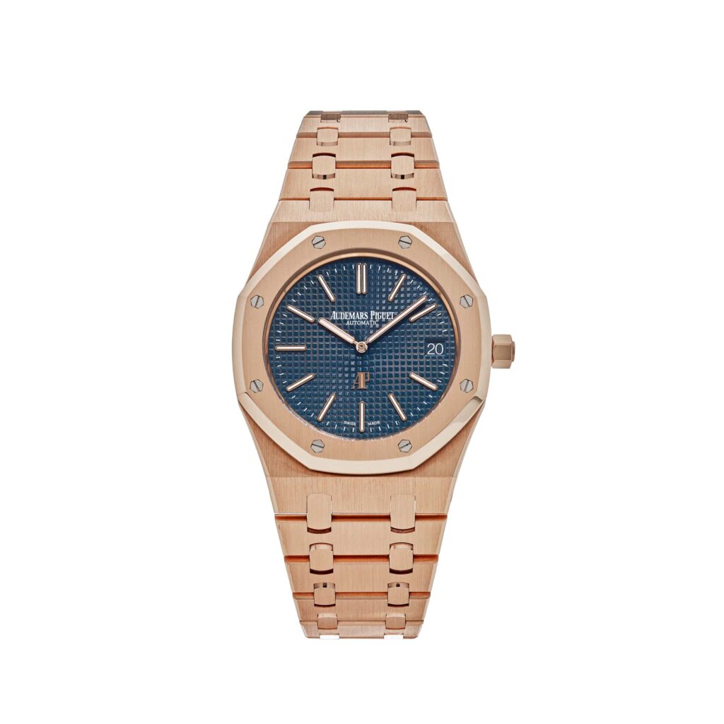 Audemars Piguet Royal Oak 15202OR ‘Jumbo’ Extra-Thin Rose Gold Blue Dial