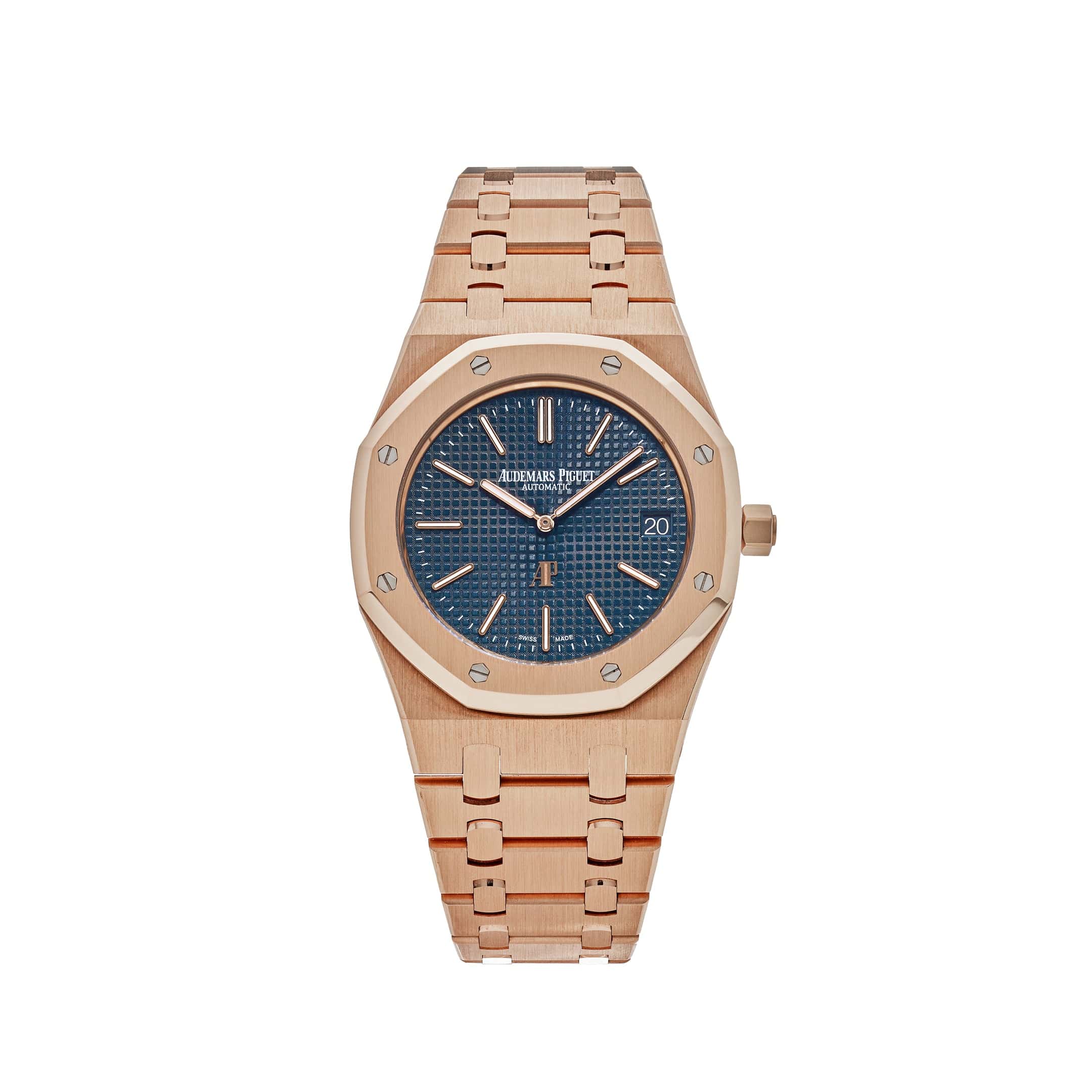 Audemars Piguet Royal Oak 15202OR 'Jumbo' Extra-Thin Rose Gold Blue Dial
