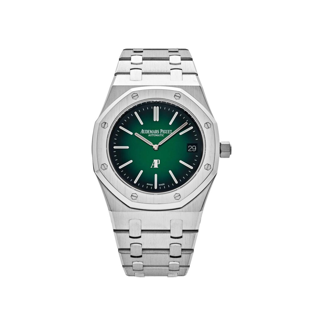 Audemars Piguet Royal Oak 15202PT ‘Jumbo’ Extra-Thin Platinum Green Dial