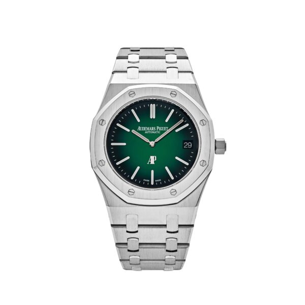 Audemars Piguet Royal Oak 15202PT 'Jumbo' Extra-Thin Platinum Green Dial