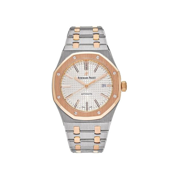 Audemars Piguet Royal Oak 15400SR Stainless Steel Rose Gold White Dial