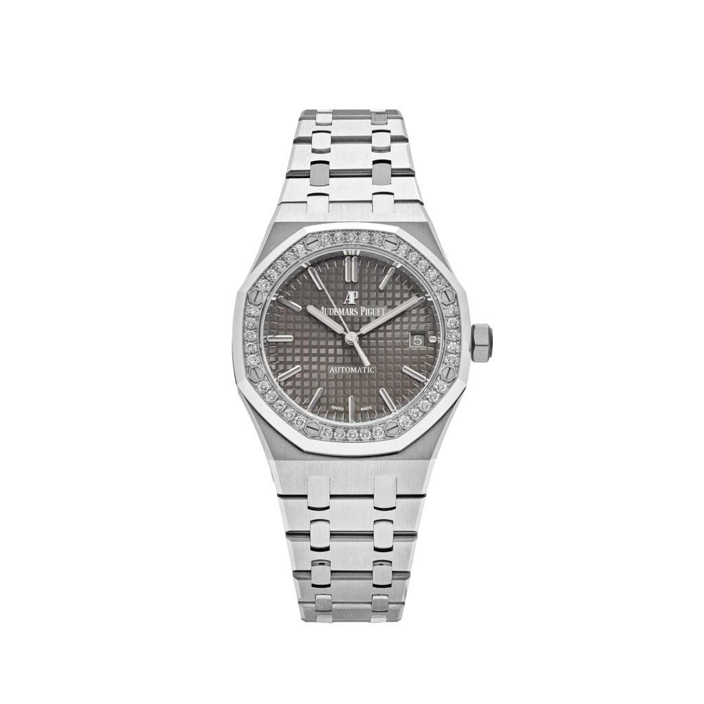 Audemars Piguet Royal Oak 15451ST Stainless Steel Grey Dial Diamond Bezel