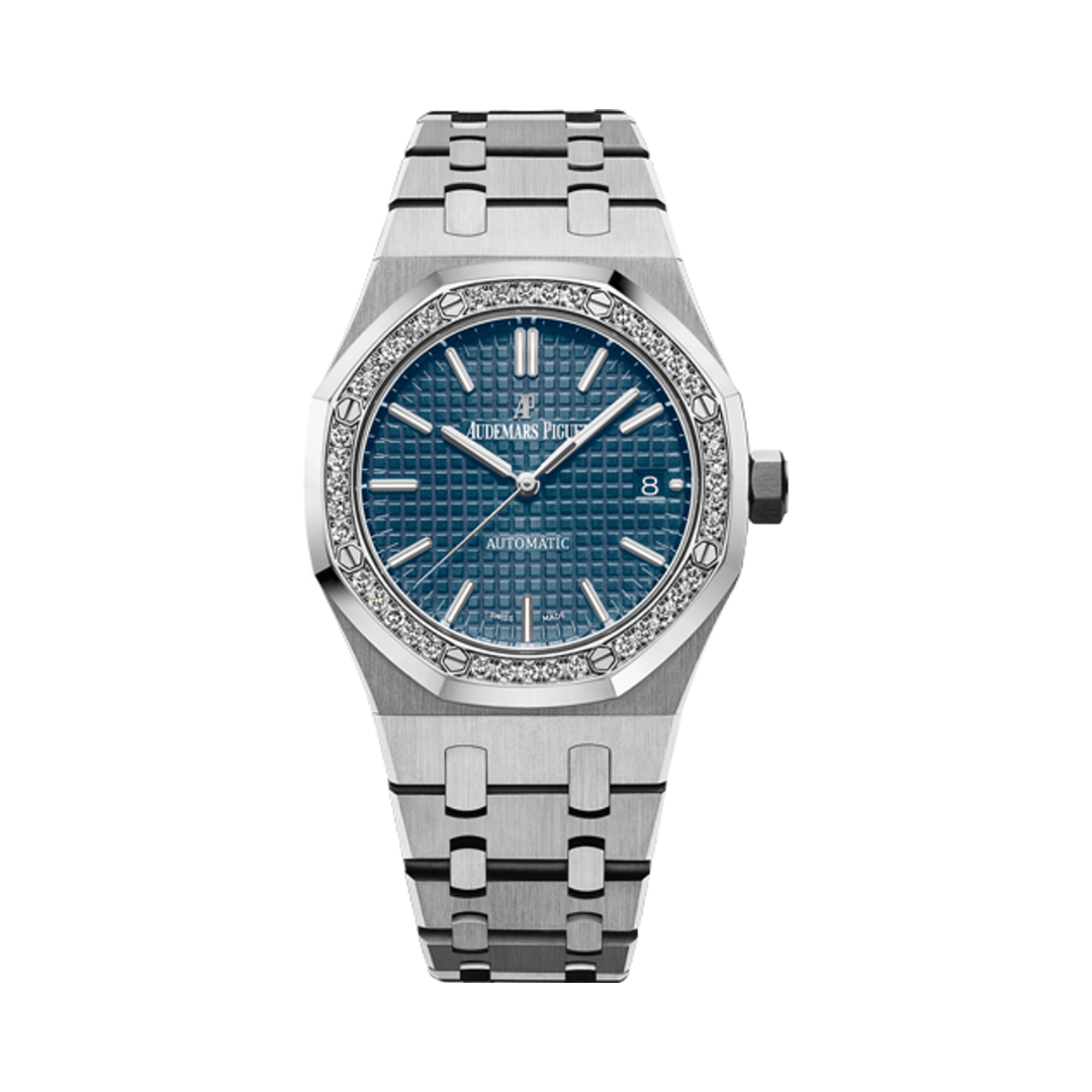 Audemars Piguet Royal Oak 15451ST Stainless Steel Blue Dial Diamond Bezel