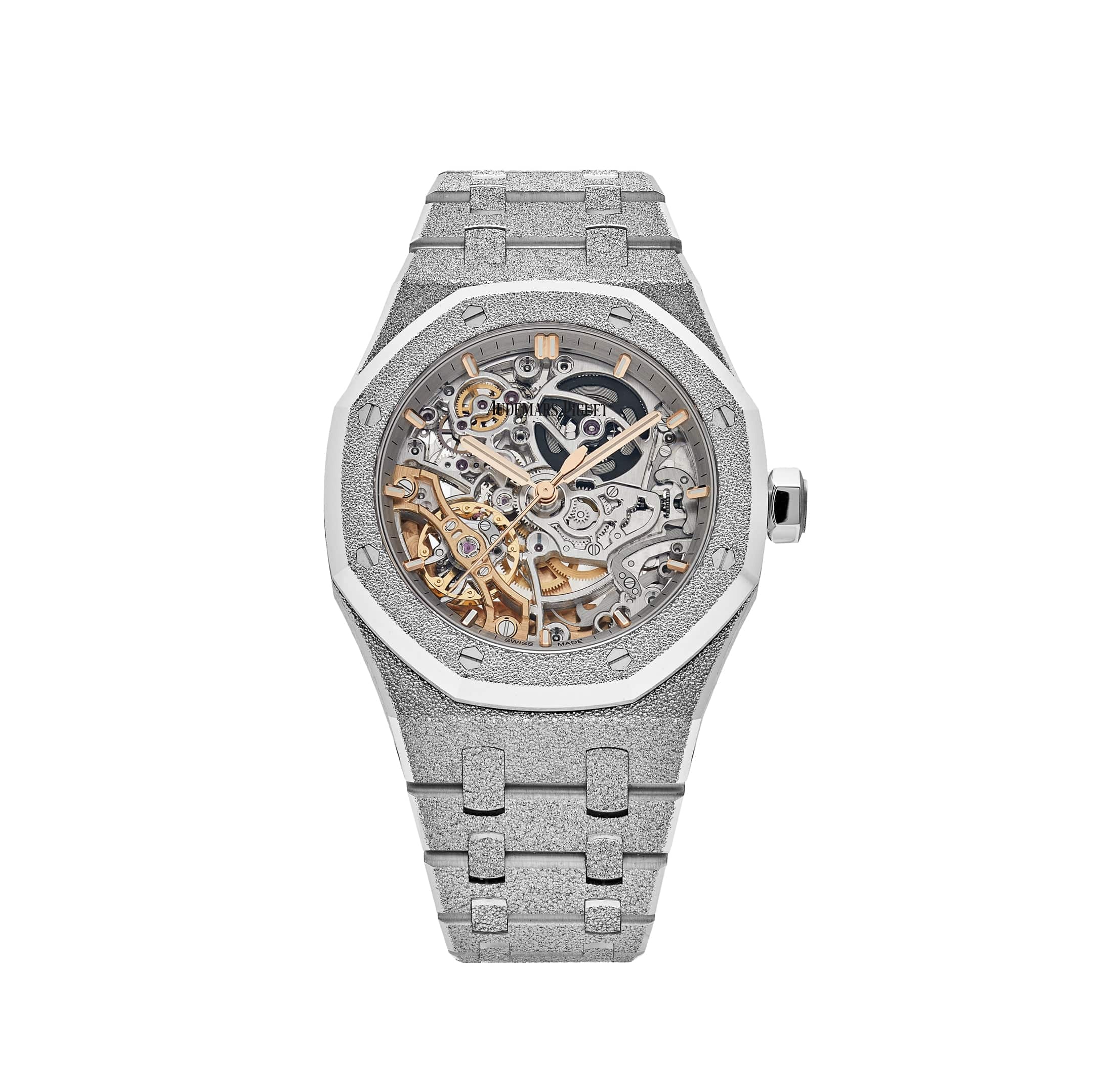 Audemars Piguet Royal Oak 15466BC Double Balance Wheel Frosted White Gold