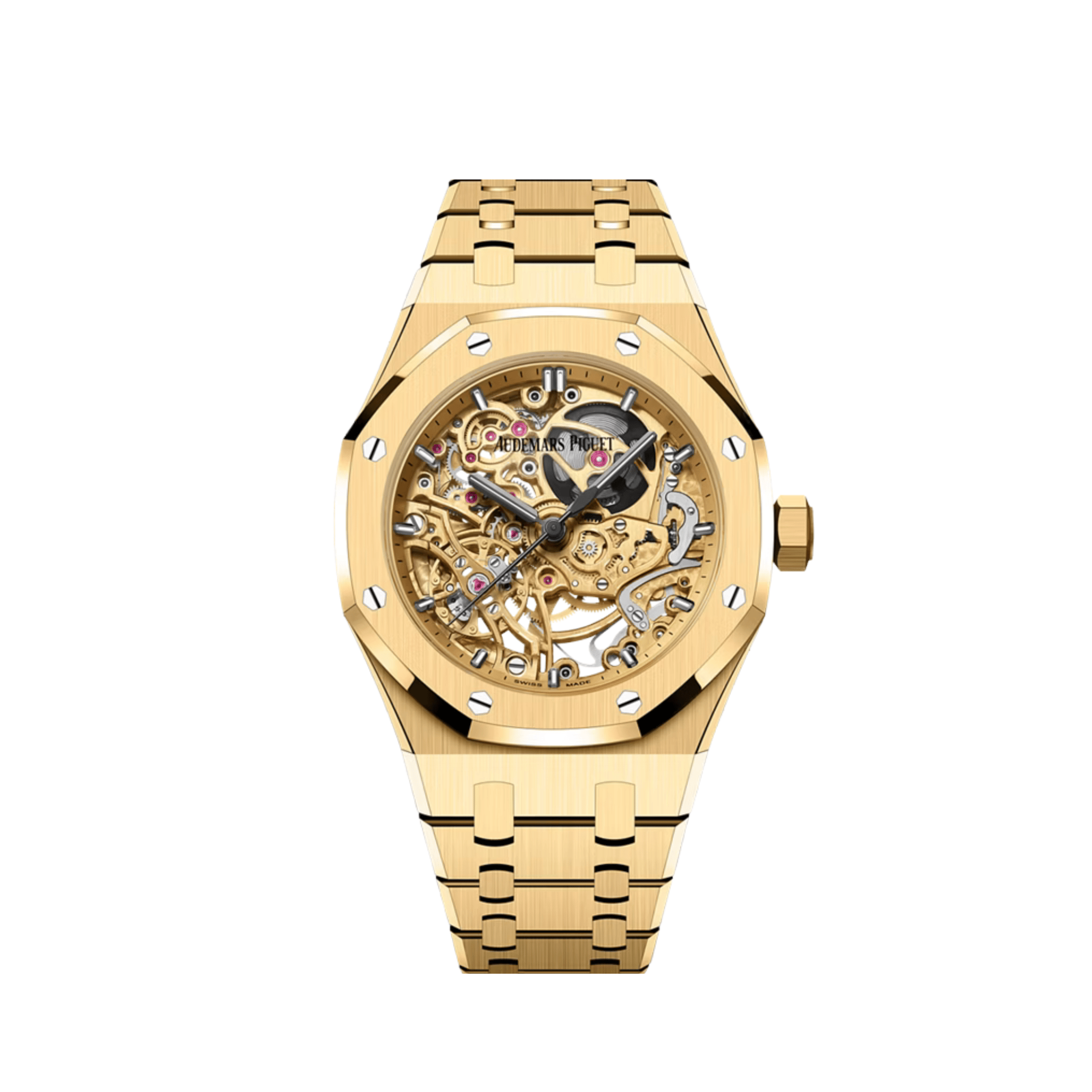 Audemars Piguet Royal Oak 15467BA Double Balance Wheel Yellow Gold Openworked Dial