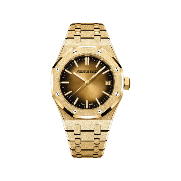 Audemars Piguet Royal Oak 15550BA Frosted Yellow Gold Smoked Yellow Dial