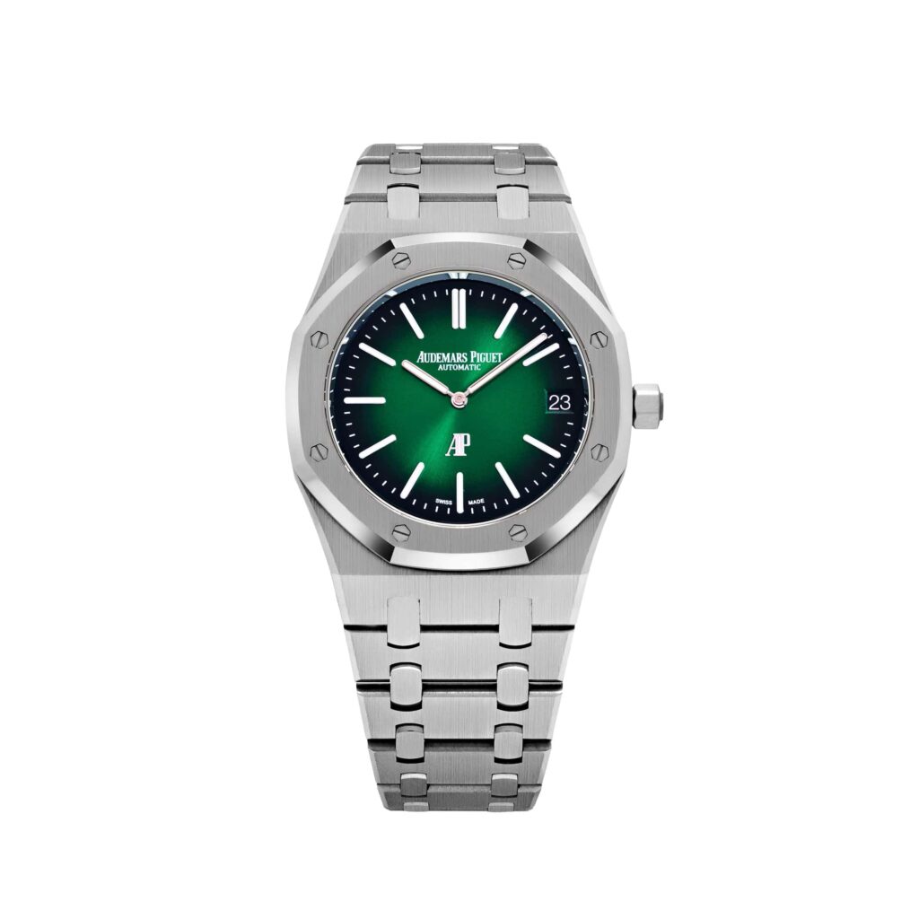Audemars Piguet Royal Oak 16202PT ‘Jumbo’ Extra-Thin ’50th Anniversary’ Green Dial