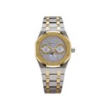 Audemars Piguet Royal Oak 25594SA Day-Date Moonphase Yellow Gold Stainless Steel Silver Dial