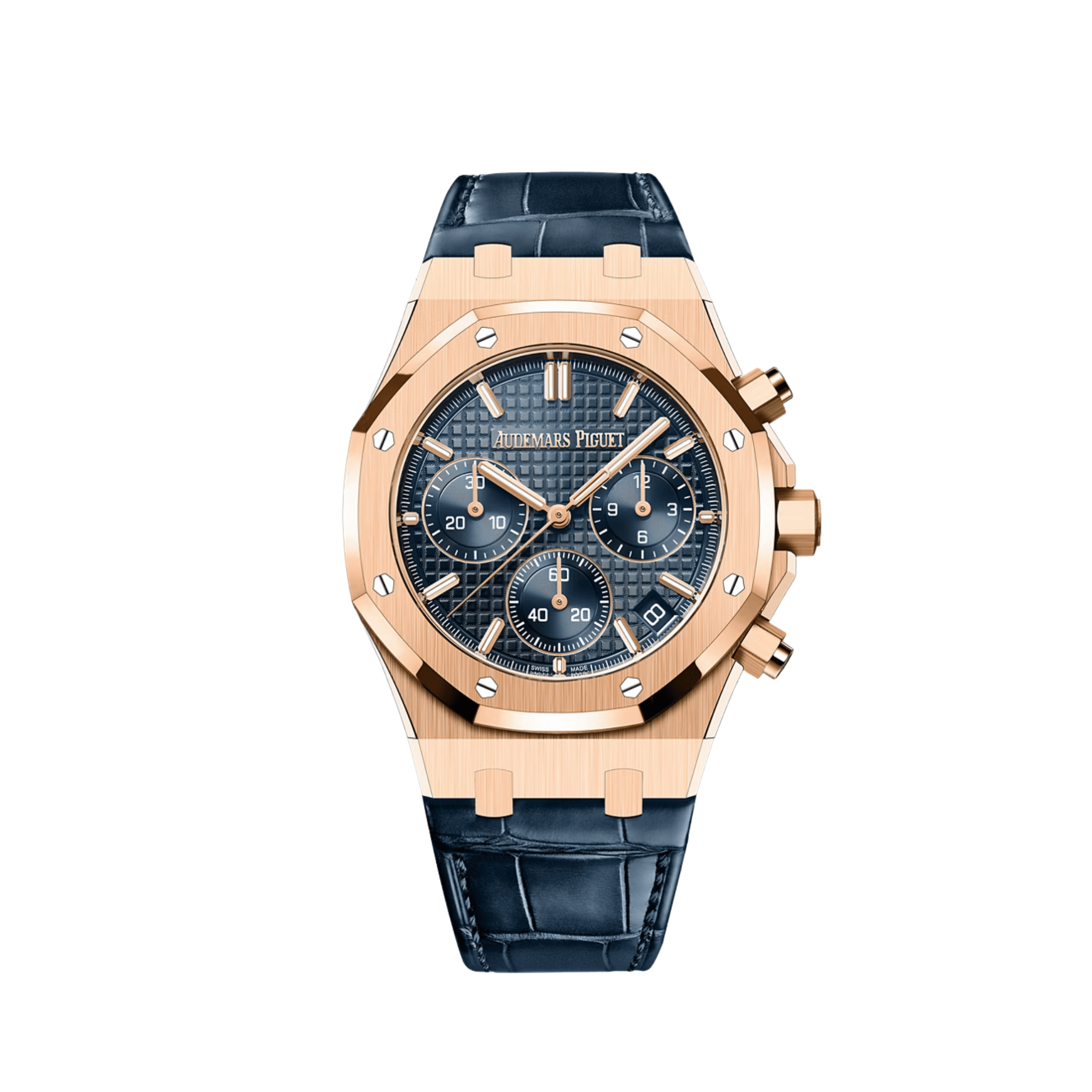 Audemars Piguet Royal Oak 26240OR Chronograph Rose Gold Blue Dial