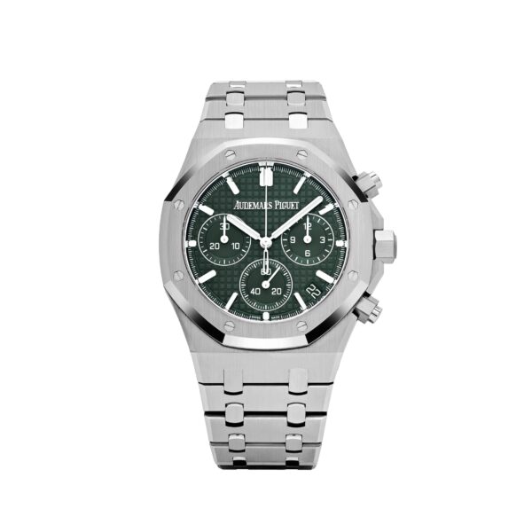Audemars Piguet Royal Oak 26240ST Selfwinding Chronograph '50th Anniversary' Stainless Steel Khaki Green Dial