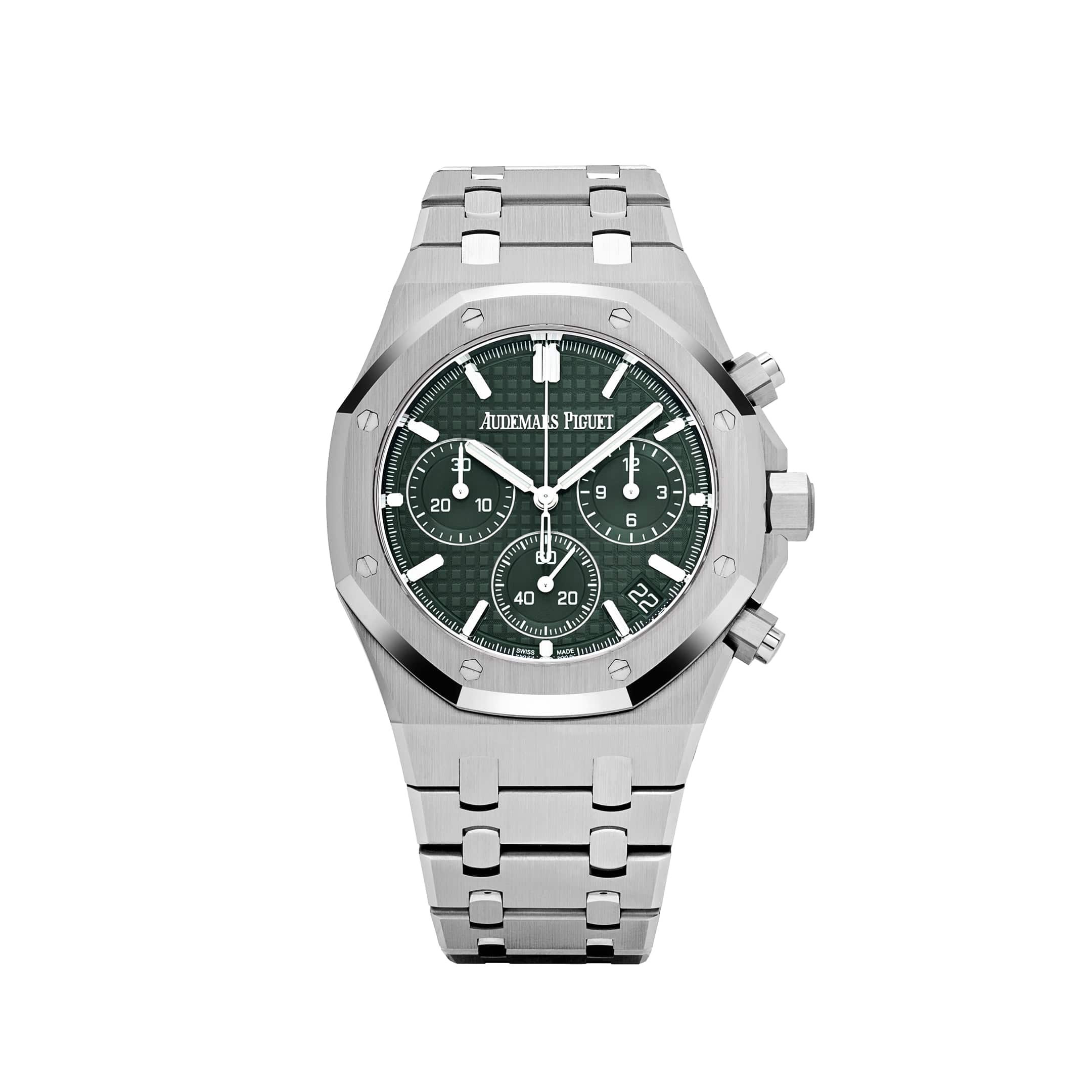 Audemars Piguet Royal Oak 26240ST Selfwinding Chronograph '50th Anniversary' Stainless Steel Khaki Green Dial