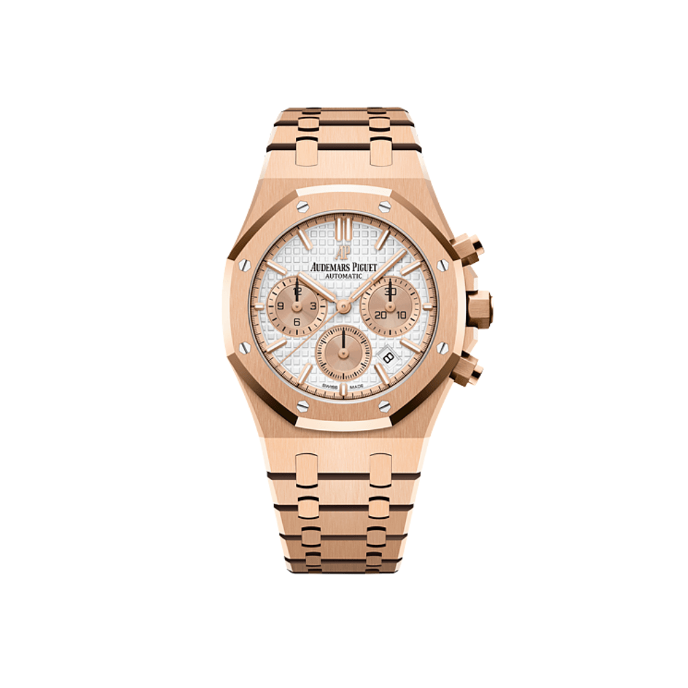 Audemars Piguet Royal Oak 26315OR Chronograph Rose Gold Silver Dial