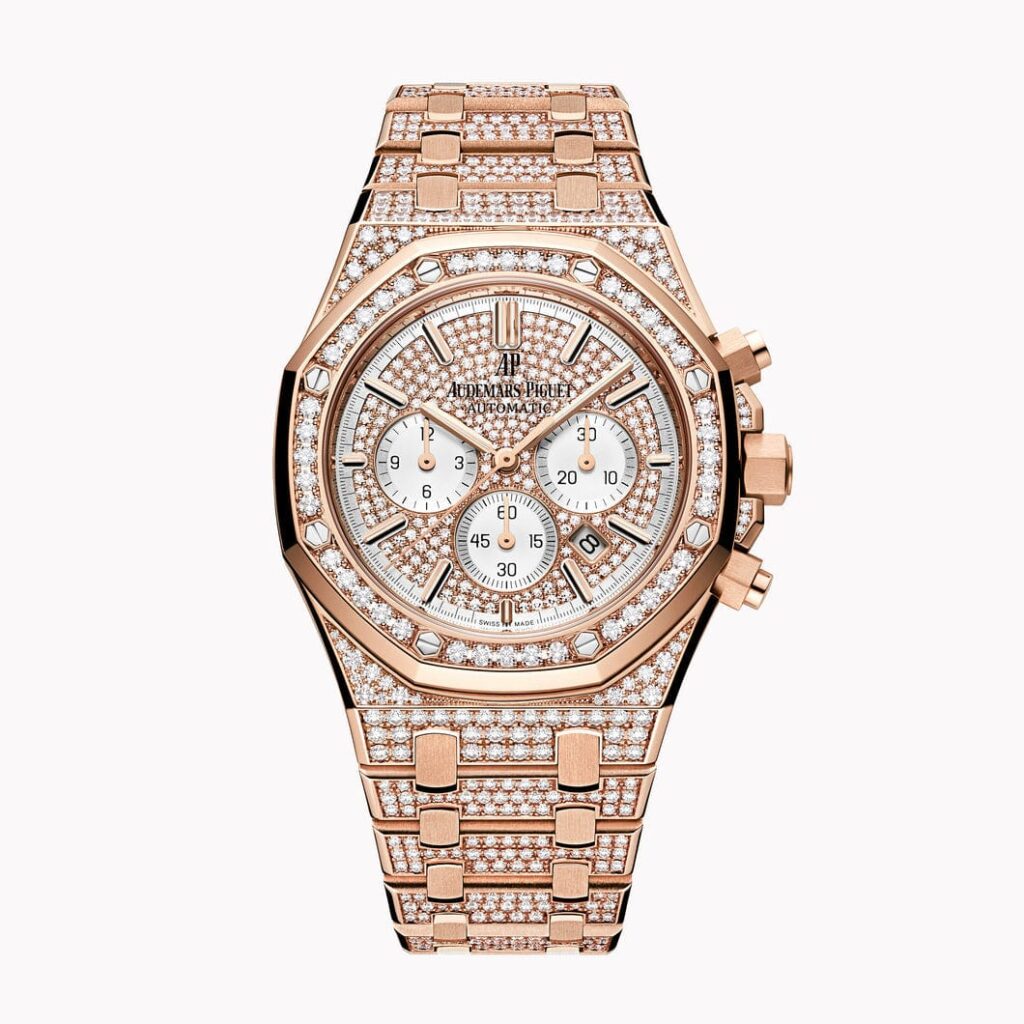 Audemars Piguet Royal Oak 26322OR Chronograph Rose Gold Pave Diamond