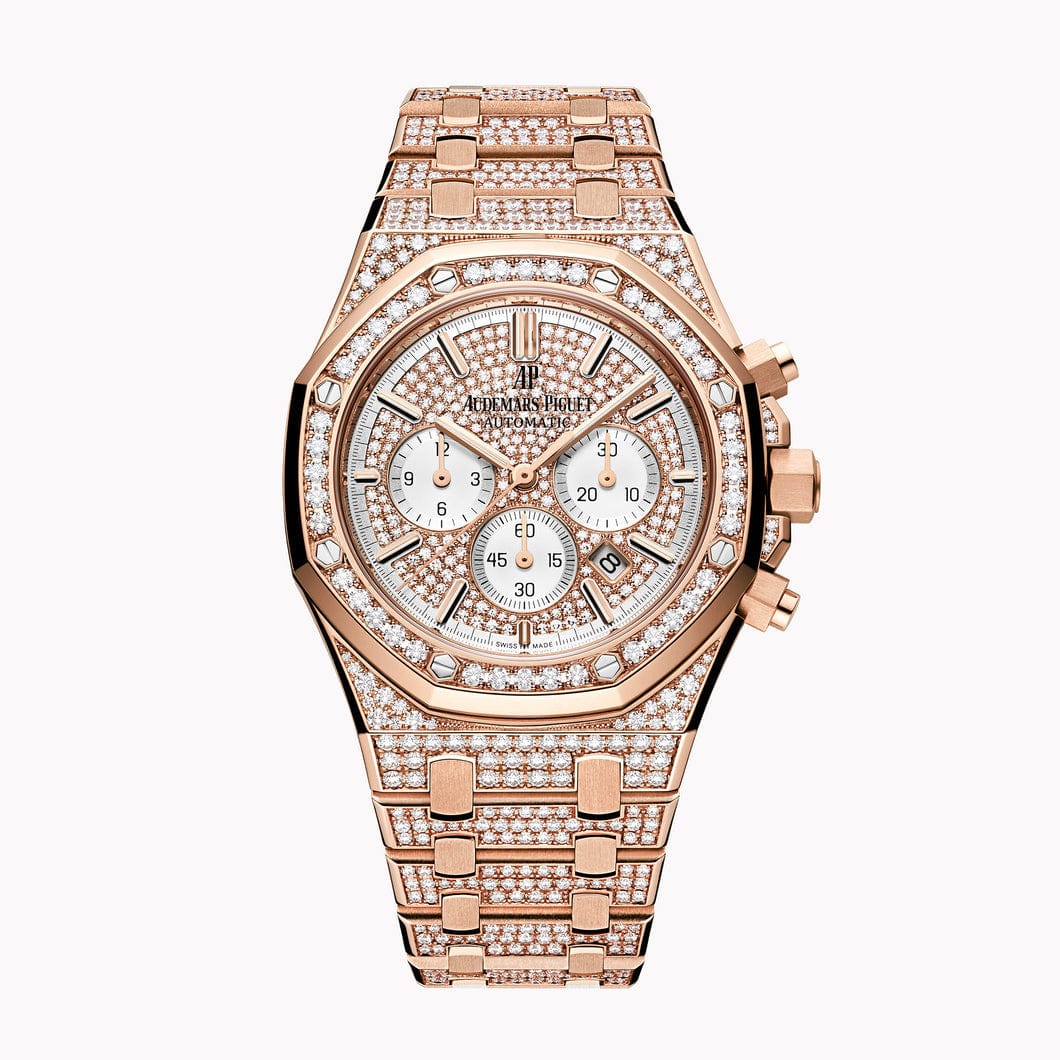 Audemars Piguet Royal Oak 26322OR Chronograph Rose Gold Pave Diamond