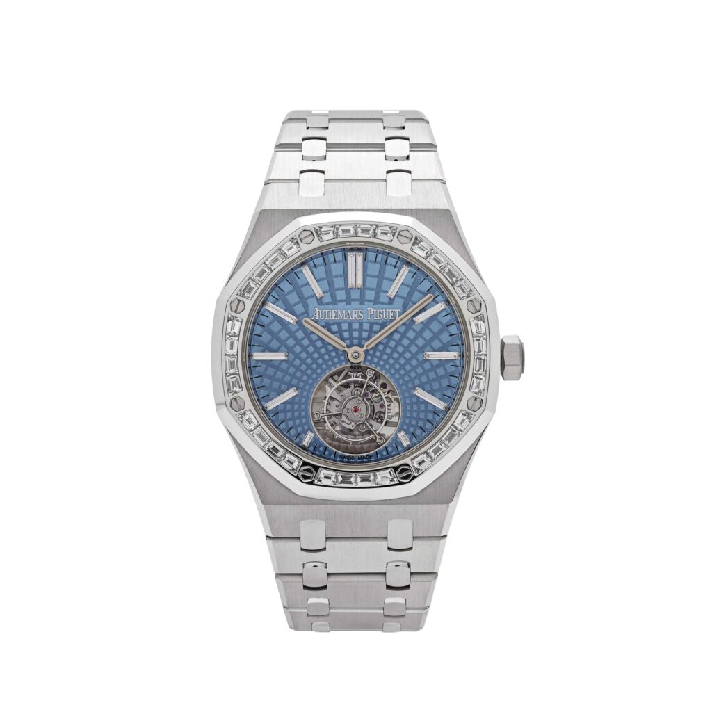 Audemars Piguet Royal Oak 26535PT Flying Tourbillon Platinum Light Blue Dial