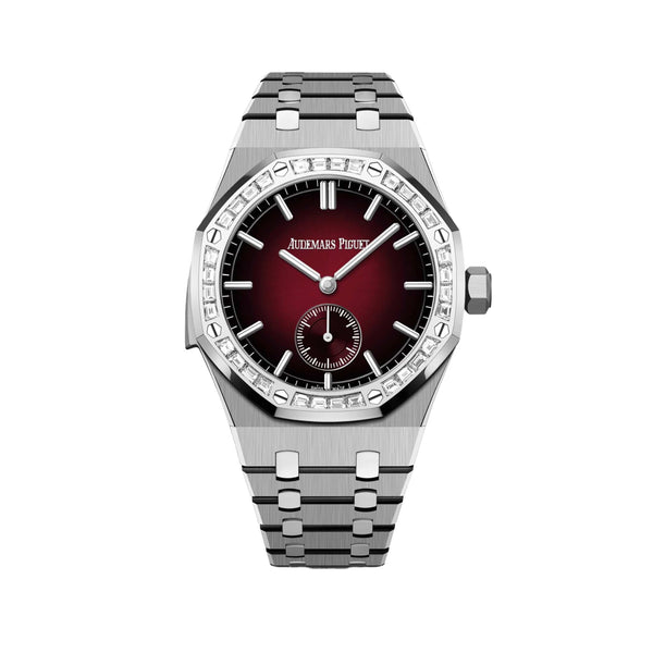 Audemars Piguet Royal Oak 26591IP Minute Repeater Supersonnerie Titanium Smoked Burgundy Dial Diamond Bezel