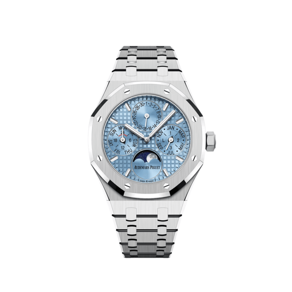 Audemars Piguet Royal Oak 26684ST Perpetual Calendar Stainless Steel Light Blue Dial