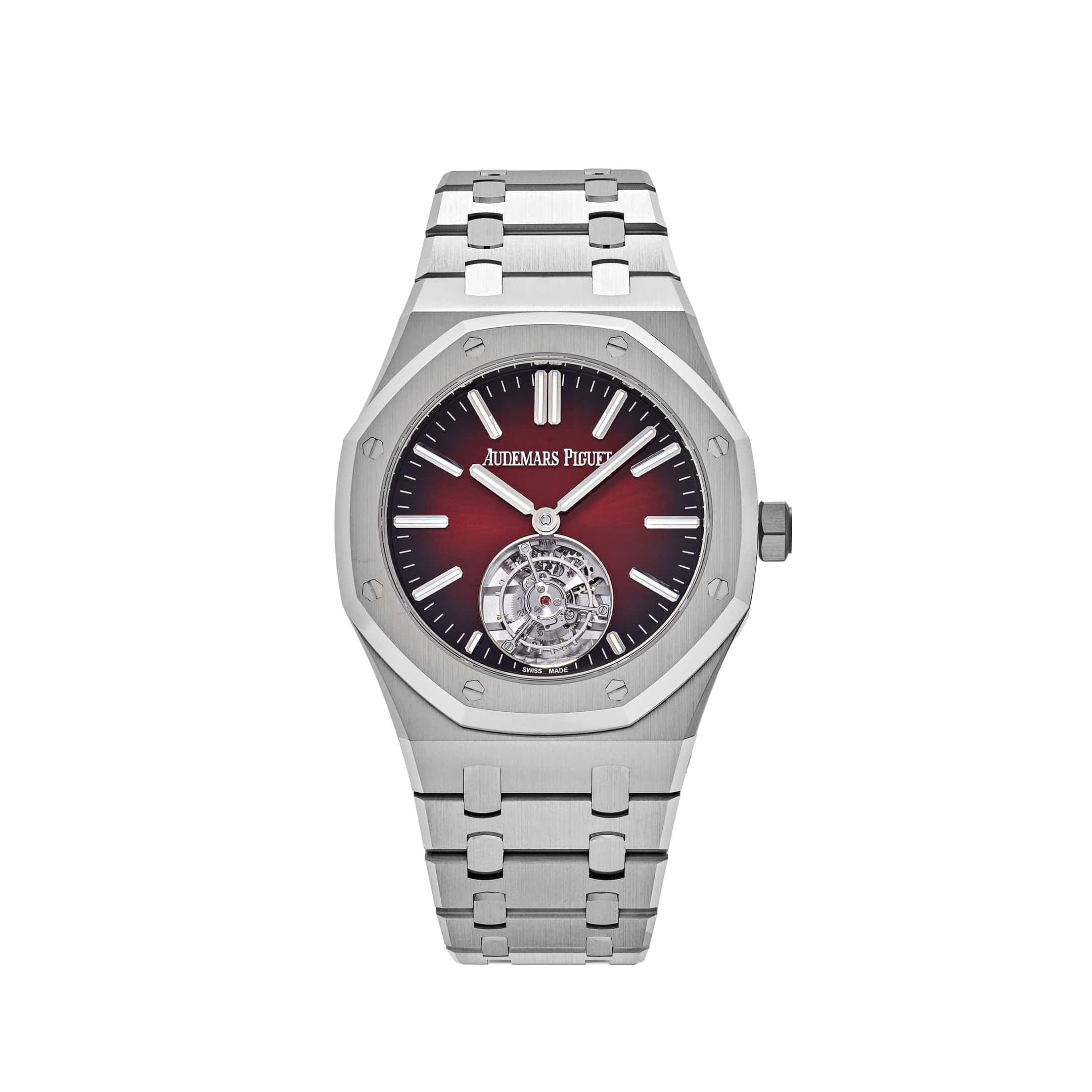 Audemars Piguet Royal Oak 26730ST Selfwinding Flying Tourbillon Red Burgundy Stainless Steel