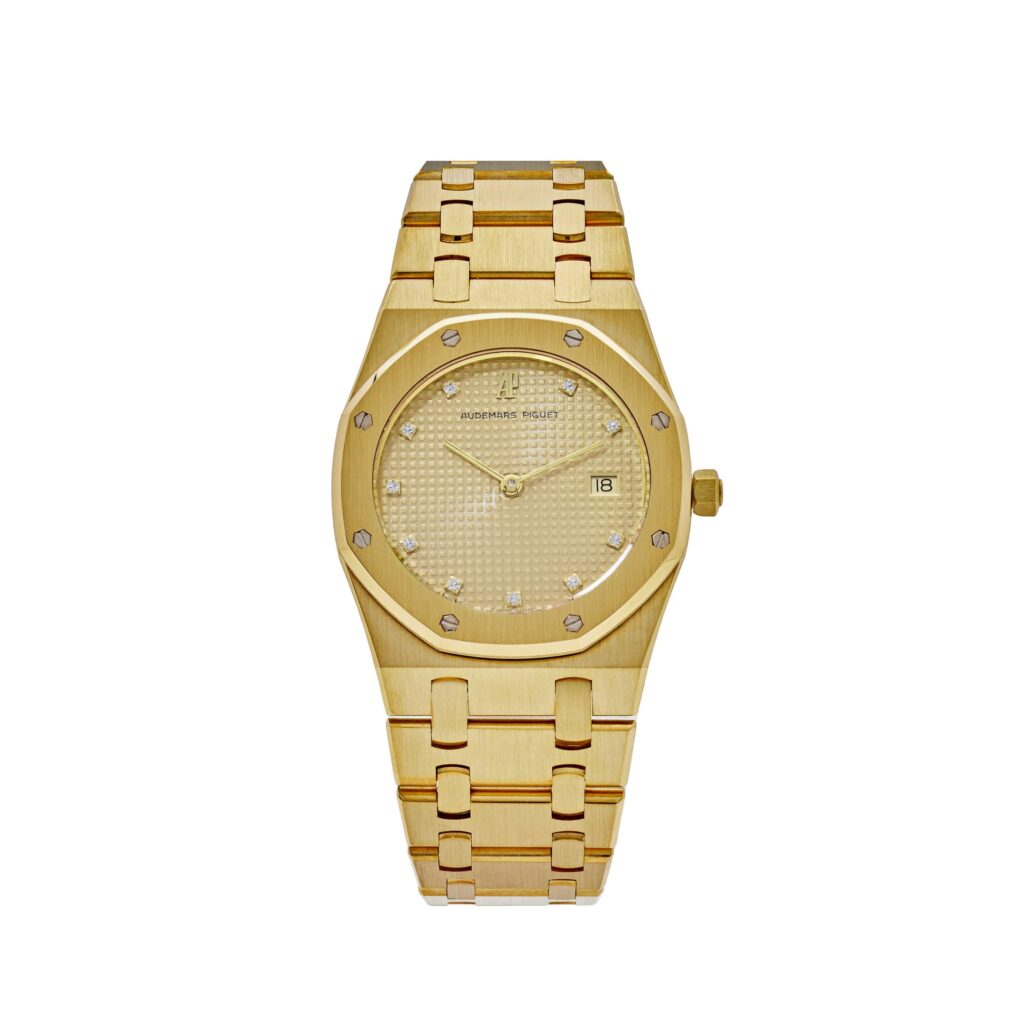 Audemars Piguet Royal Oak 56175BA Vintage Yellow Gold Champagne Diamond Dial