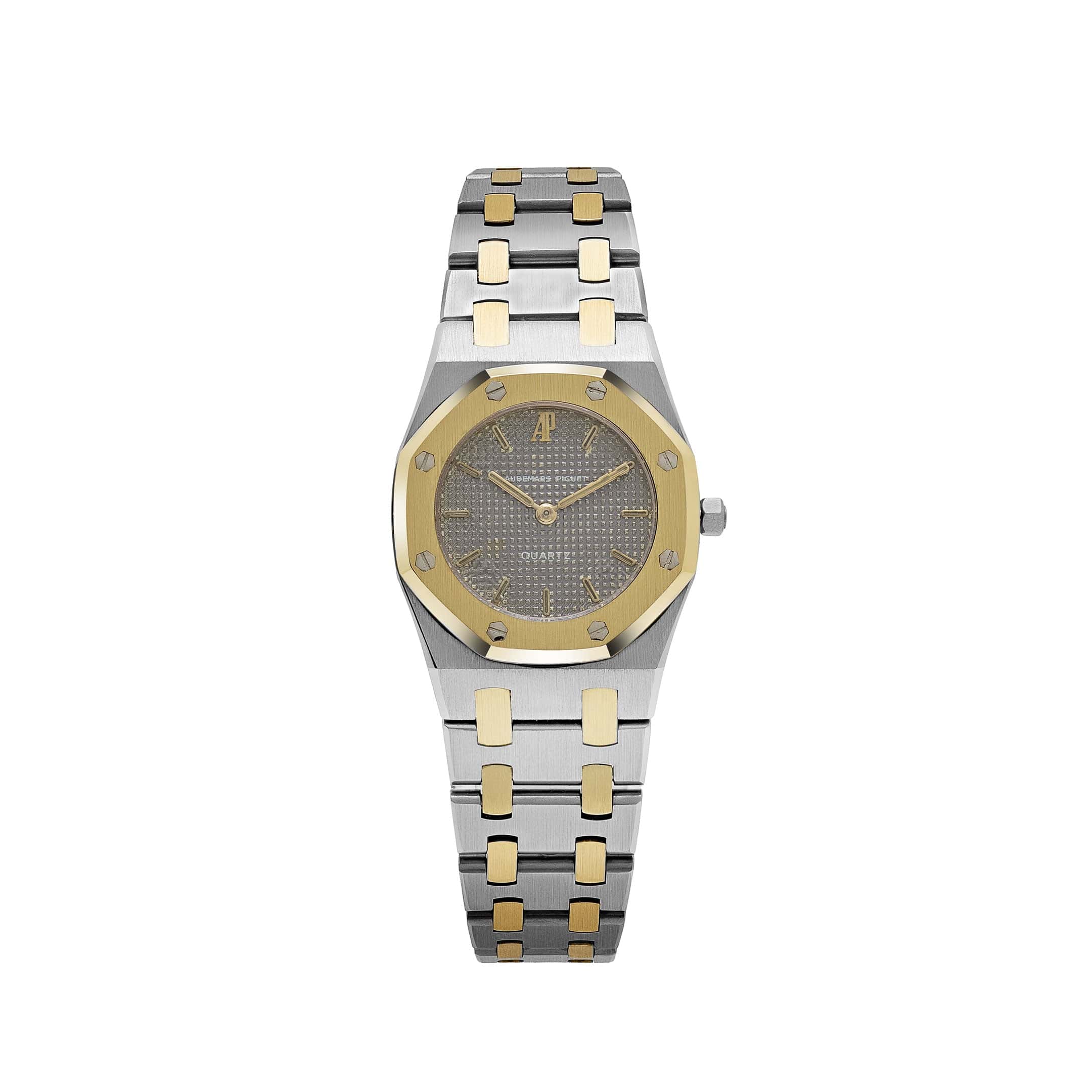 Audemars Piguet Royal Oak 6007SA 'Ladies' Stainless Steel Yellow Gold Grey Dial