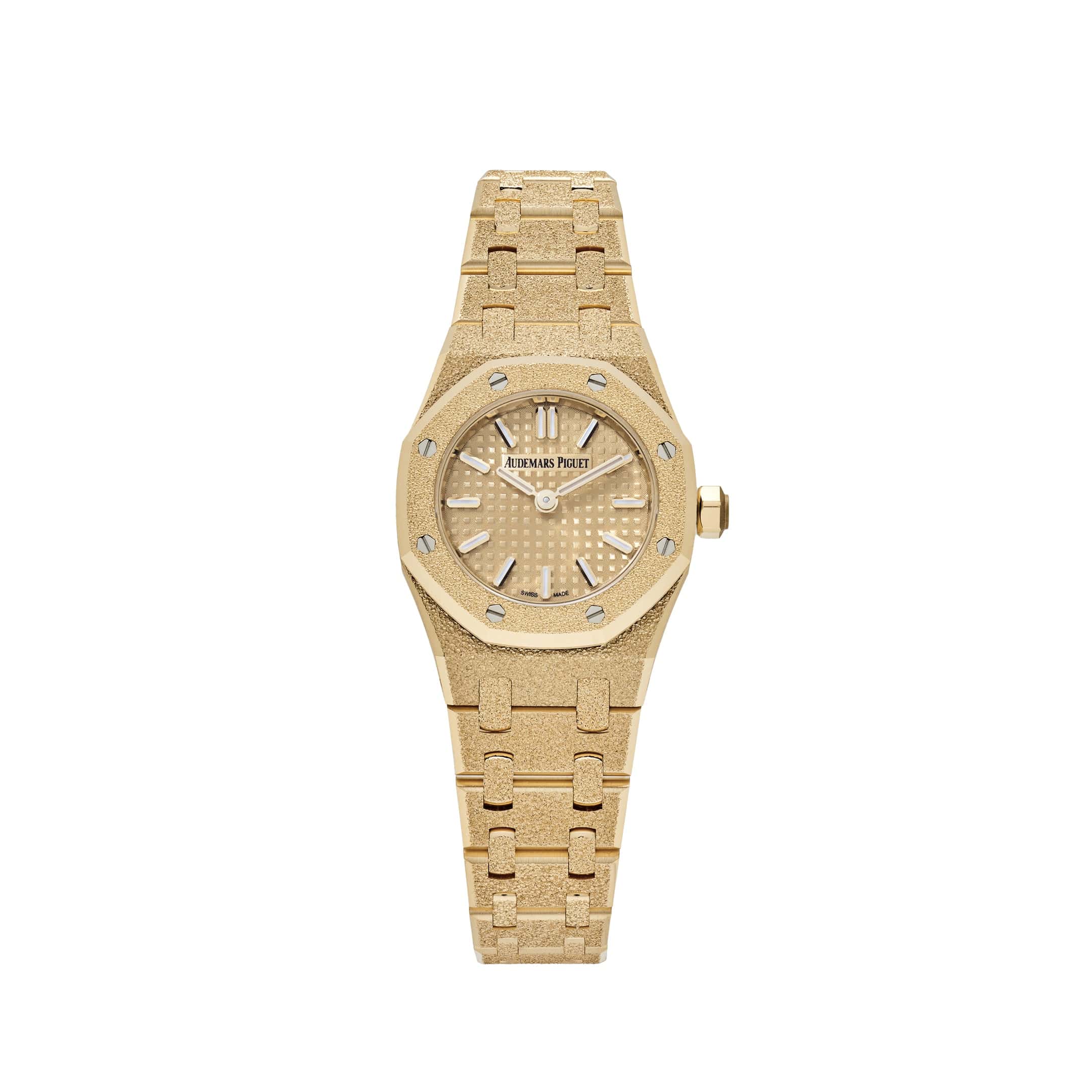 Audemars Piguet Royal Oak 67630BA 'Mini' Frosted Yellow Gold Quartz